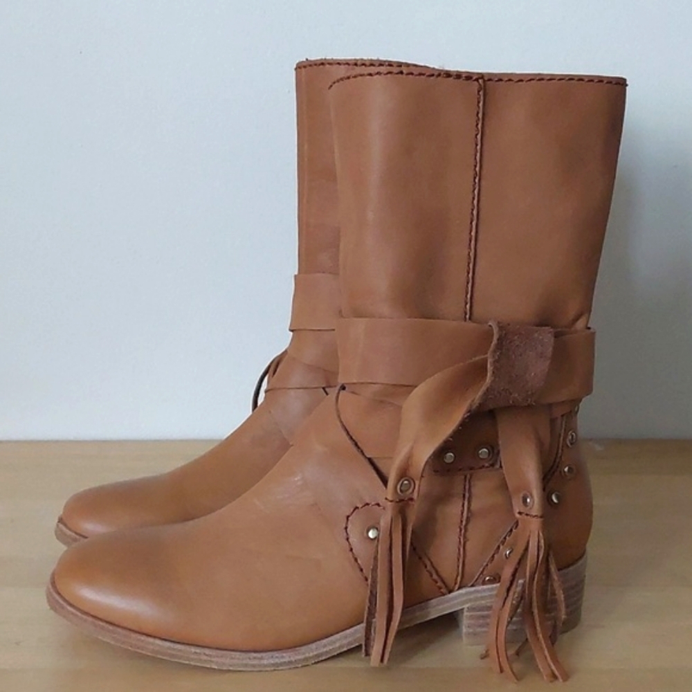 See by chloe western studded boots